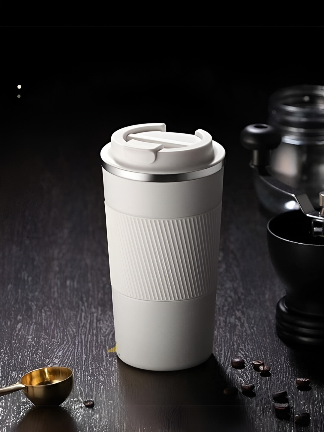 UniKart White & Silver Toned Textured Stainless Steel Matte Coffee Tumbler 510 ml
UniKart White & Silver Toned Textured Stainless Steel Matte Coffee Tumbler 510 ml