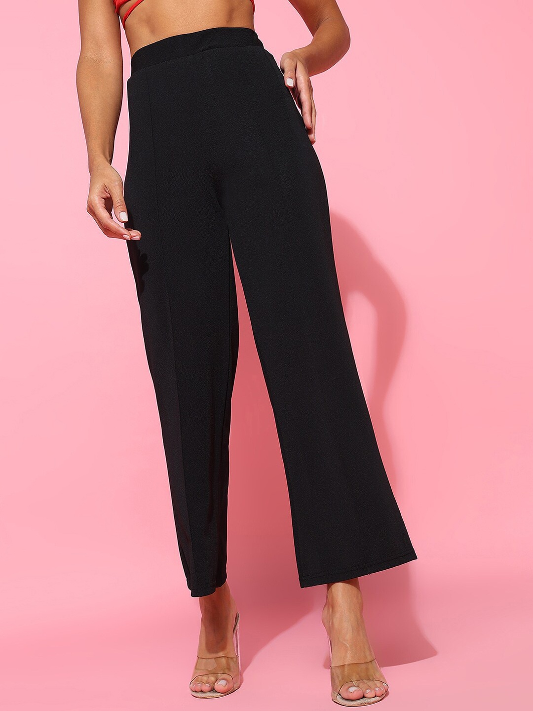 The Roadster Lifestyle Co. Women Black Relaxed Straight Leg High-Rise Easy Wash Trousers
The Roadster Lifestyle Co. Women Black Relaxed Straight Leg High-Rise Easy Wash Trousers