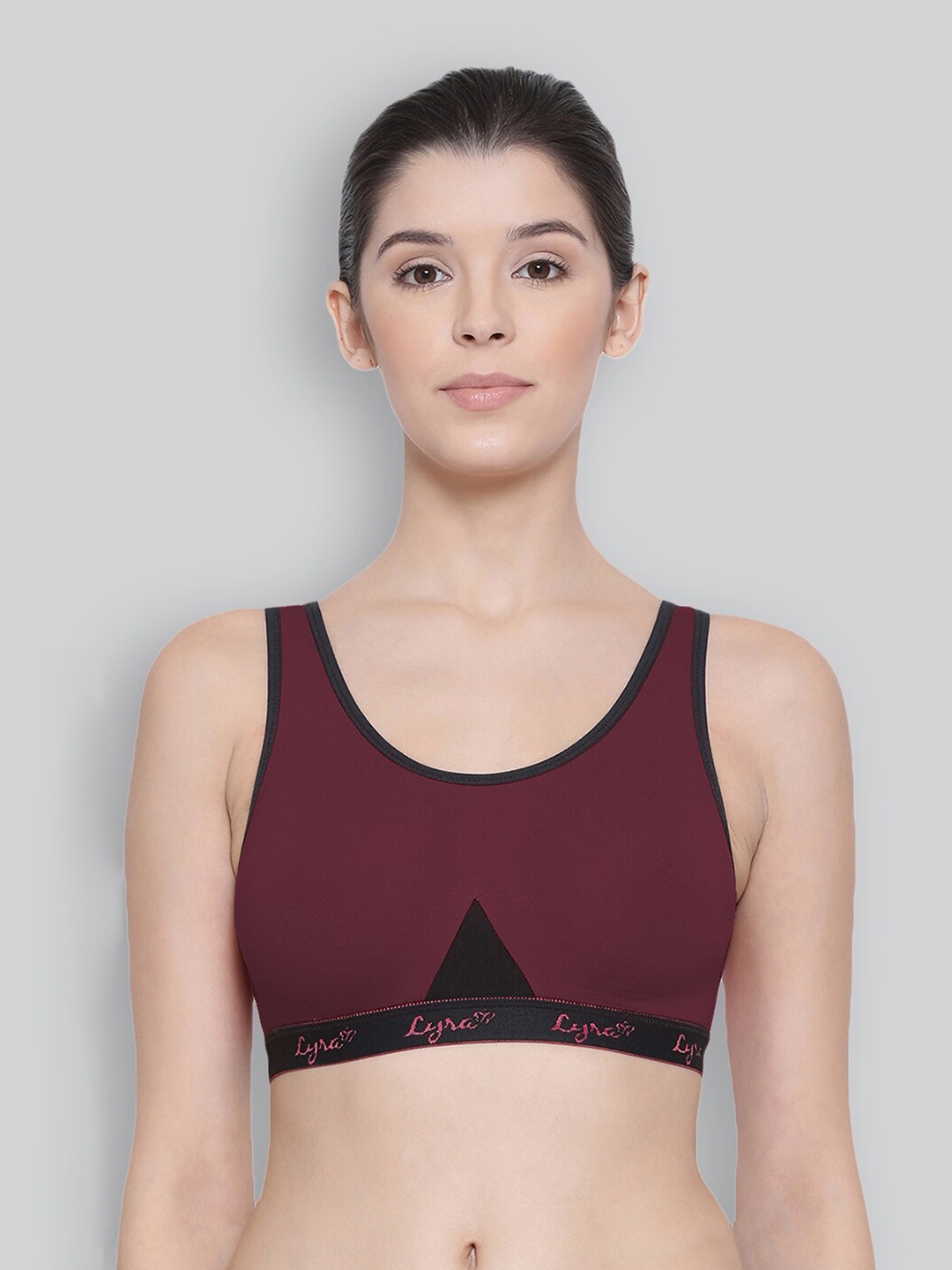 LYRA Full Coverage Non Padded Sweat Absorbent Stretchable Sports Bra With All Day Comfort, Maroon
LYRA Full Coverage Non Padded Sweat Absorbent Stretchable Sports Bra With All Day Comfort, Maroon