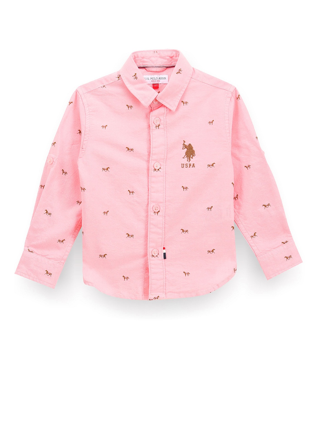 U.S. Polo Assn. Kids Boys Classic Conversational Printed Oxford Weave Pure Cotton Shirt, Pink
U.S. Polo Assn. Kids Boys Classic Conversational Printed Oxford Weave Pure Cotton Shirt, Pink