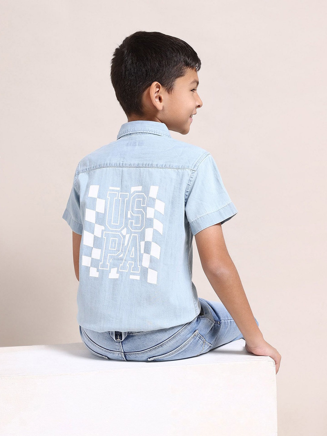 U.S. Polo Assn. Kids Boys Typography Printed Classic Chambray Pure Cotton Casual Shirt, Blue
U.S. Polo Assn. Kids Boys Typography Printed Classic Chambray Pure Cotton Casual Shirt, Blue
