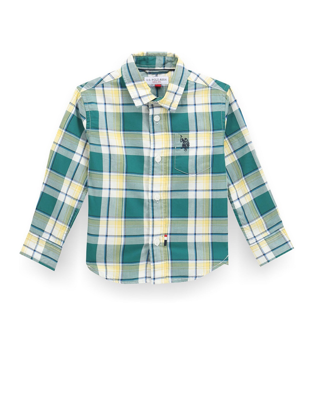 U.S. Polo Assn. Kids Boys Classic Tartan Checked Twill Weave Pure Cotton Casual Shirt, Green
U.S. Polo Assn. Kids Boys Classic Tartan Checked Twill Weave Pure Cotton Casual Shirt, Green