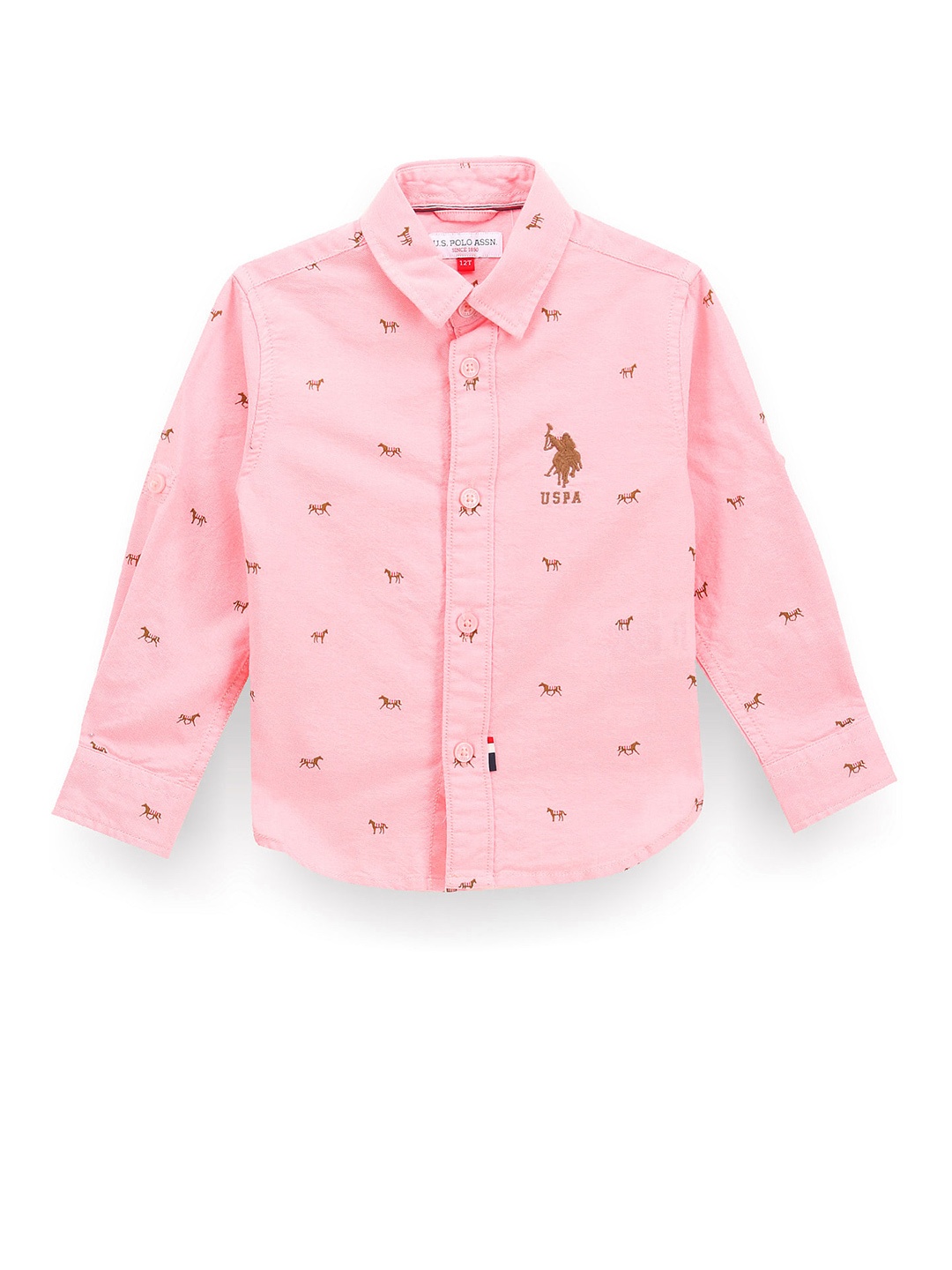 U.S. Polo Assn. Kids Boys Classic Conversational Printed Oxford Weave Pure Cotton Shirt, Pink
U.S. Polo Assn. Kids Boys Classic Conversational Printed Oxford Weave Pure Cotton Shirt, Pink