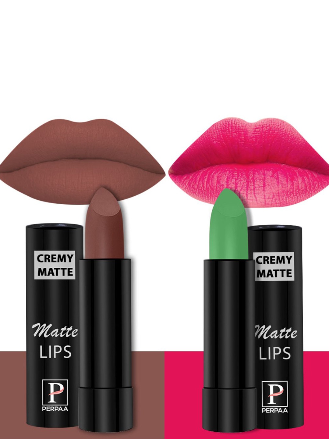 PERPAA Set of 2 Cremy Matte Long Lasting Lipsticks 3.5g Each - Natural Pink + Nude Brown
PERPAA Set of 2 Cremy Matte Long Lasting Lipsticks 3.5g Each - Natural Pink + Nude Brown