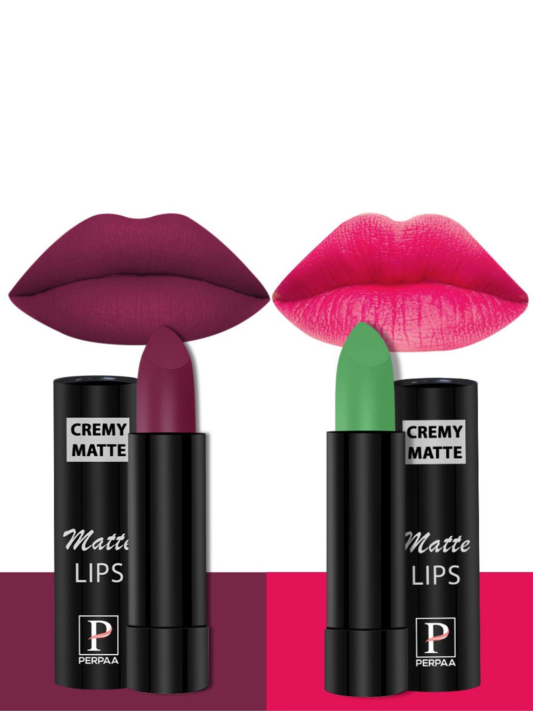 PERPAA Set Of 2 Cremy Matte Texture Long Lasting Lipstick 3.5g Each - Shades 305 & 52, Pink
PERPAA Set Of 2 Cremy Matte Texture Long Lasting Lipstick 3.5g Each - Shades 305 & 52, Pink