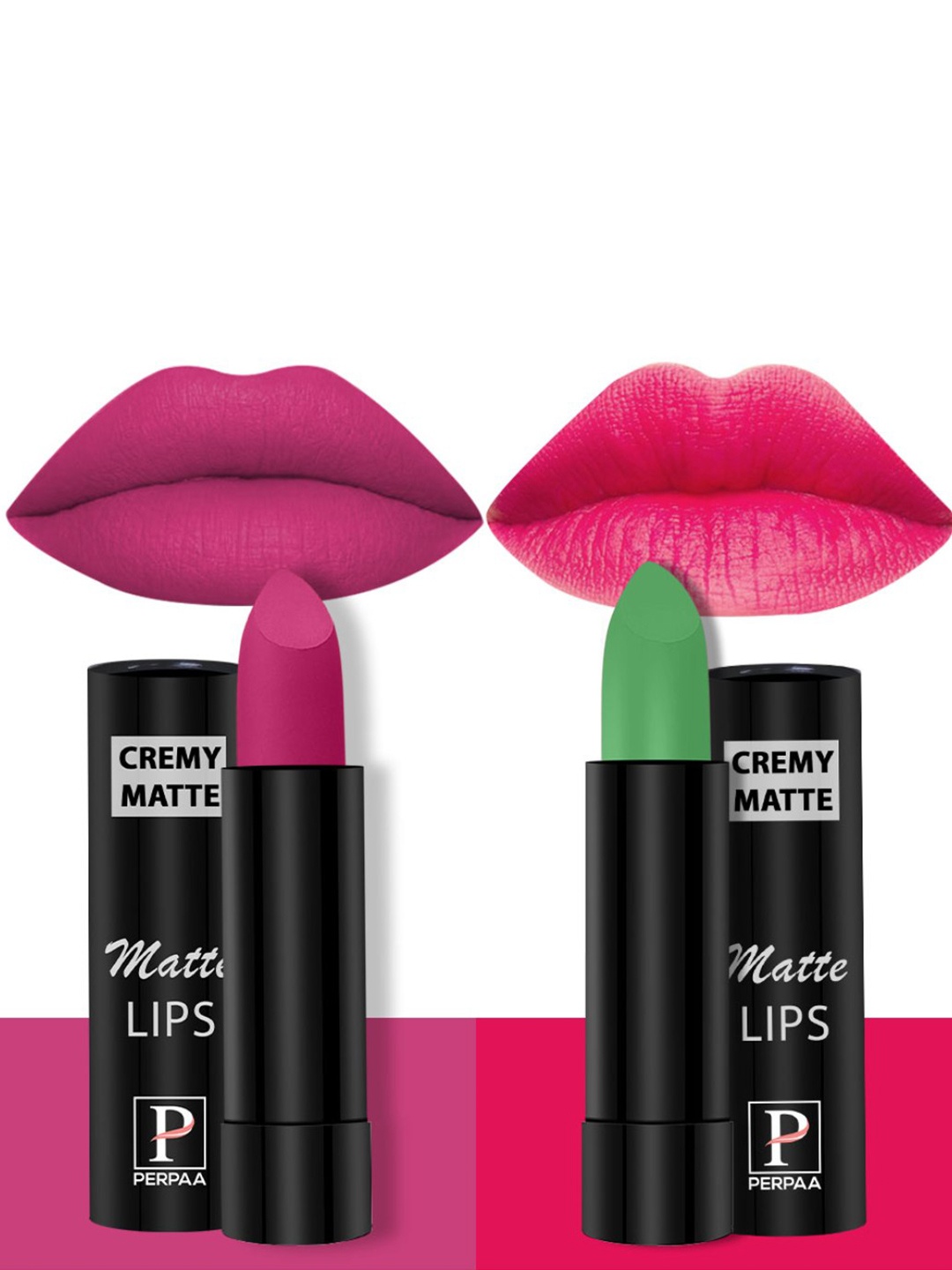 PERPAA Set Of 2 Cremy Matte Texture Long Lasting Lipstick 3.5g Each - Shades 305 & 71, Pink
PERPAA Set Of 2 Cremy Matte Texture Long Lasting Lipstick 3.5g Each - Shades 305 & 71, Pink