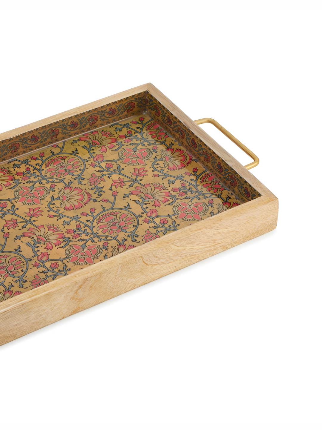 Fabindia Beige Printed Wooden Serving Tray 
Fabindia Beige Printed Wooden Serving Tray