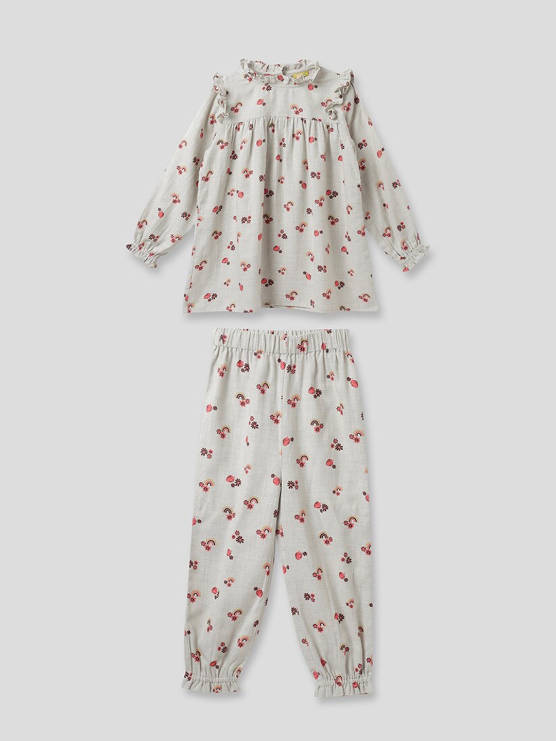 Somersault Infant Girls Conversational Printed Pure Cotton Longline Top With Trouser, Grey
Somersault Infant Girls Conversational Printed Pure Cotton Longline Top With Trouser, Grey