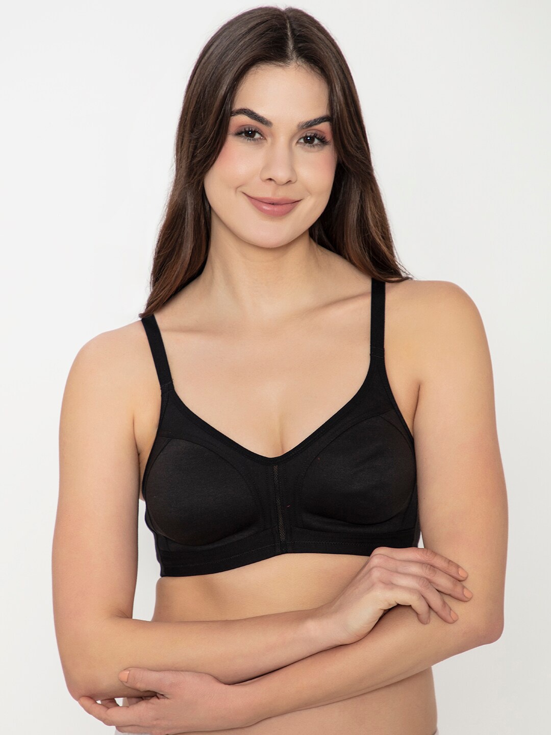 B'ZAR Full Coverage Non-Wired Non Padded Minimizer Bra With All Day Comfort, Black
B'ZAR Full Coverage Non-Wired Non Padded Minimizer Bra With All Day Comfort, Black