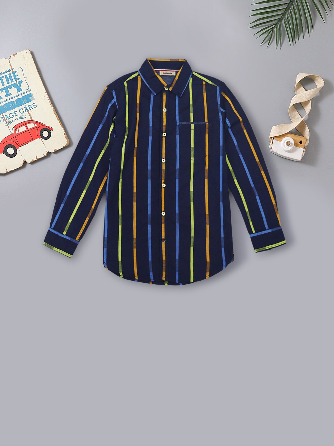 INCLUD Boys Vertical Stripes Corduroy Spread Collar Long Sleeves Cotton Casual Shirt, Navy blue
INCLUD Boys Vertical Stripes Corduroy Spread Collar Long Sleeves Cotton Casual Shirt, Navy blue