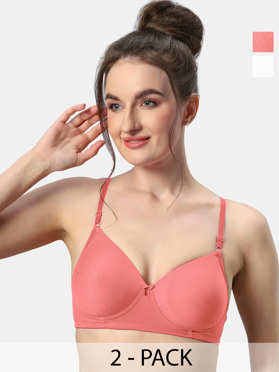 Sonari Pack Of 2 Medium Coverage Lightly Padded T-shirt Bras With All Day Comfort, White
Sonari Pack Of 2 Medium Coverage Lightly Padded T-shirt Bras With All Day Comfort, White