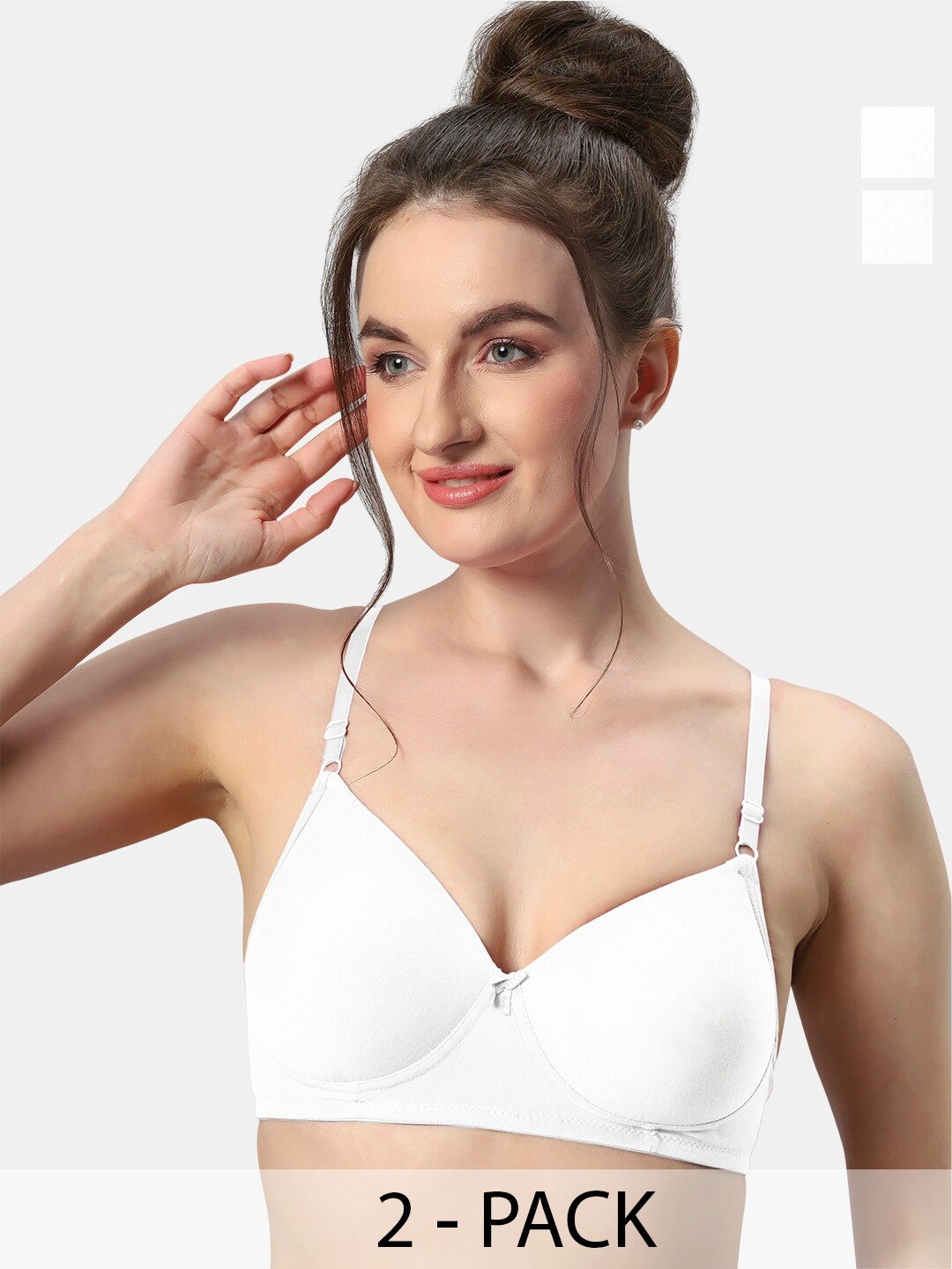 Sonari Pack Of 2 Medium Coverage Lightly Padded T-shirt Bra With All Day Comfort, White
Sonari Pack Of 2 Medium Coverage Lightly Padded T-shirt Bra With All Day Comfort, White