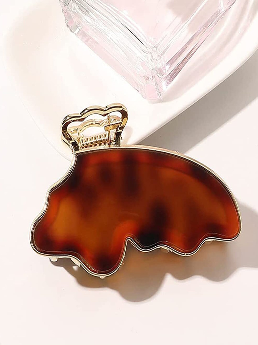 FIMBUL Marbleized Butterfly Claw Clip, Brown