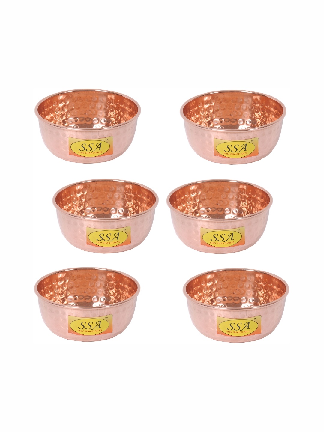 Shivshakti Arts Copper Toned 6 Pcs Textured Dishwasher Safe Copper Glossy Bowls 50 ml Each
Shivshakti Arts Copper Toned 6 Pcs Textured Dishwasher Safe Copper Glossy Bowls 50 ml Each