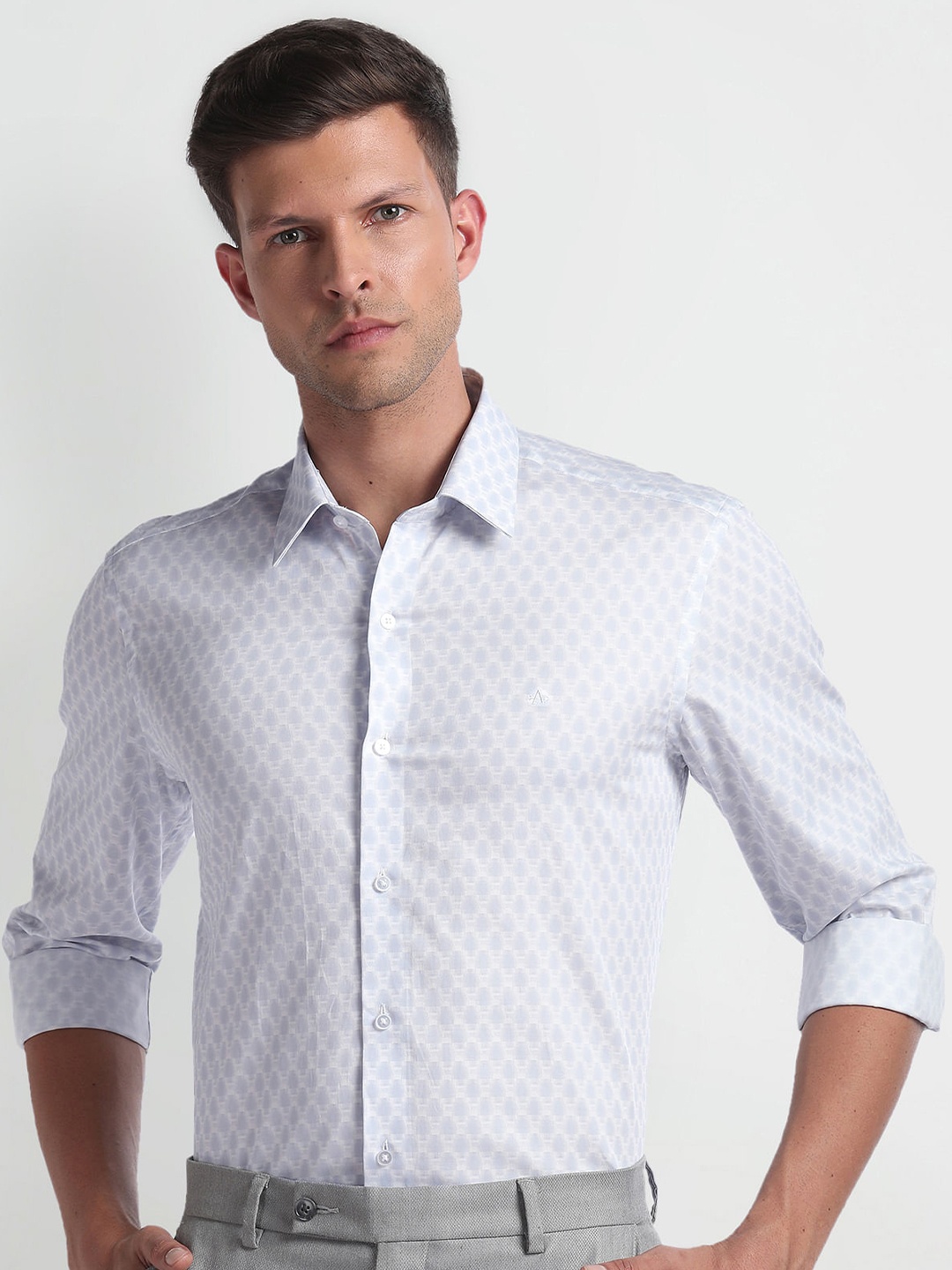 Arrow New York Slim Fit Geometric Printed Twill Spread Collar Cotton Formal Shirt, Grey
Arrow New York Slim Fit Geometric Printed Twill Spread Collar Cotton Formal Shirt, Grey
