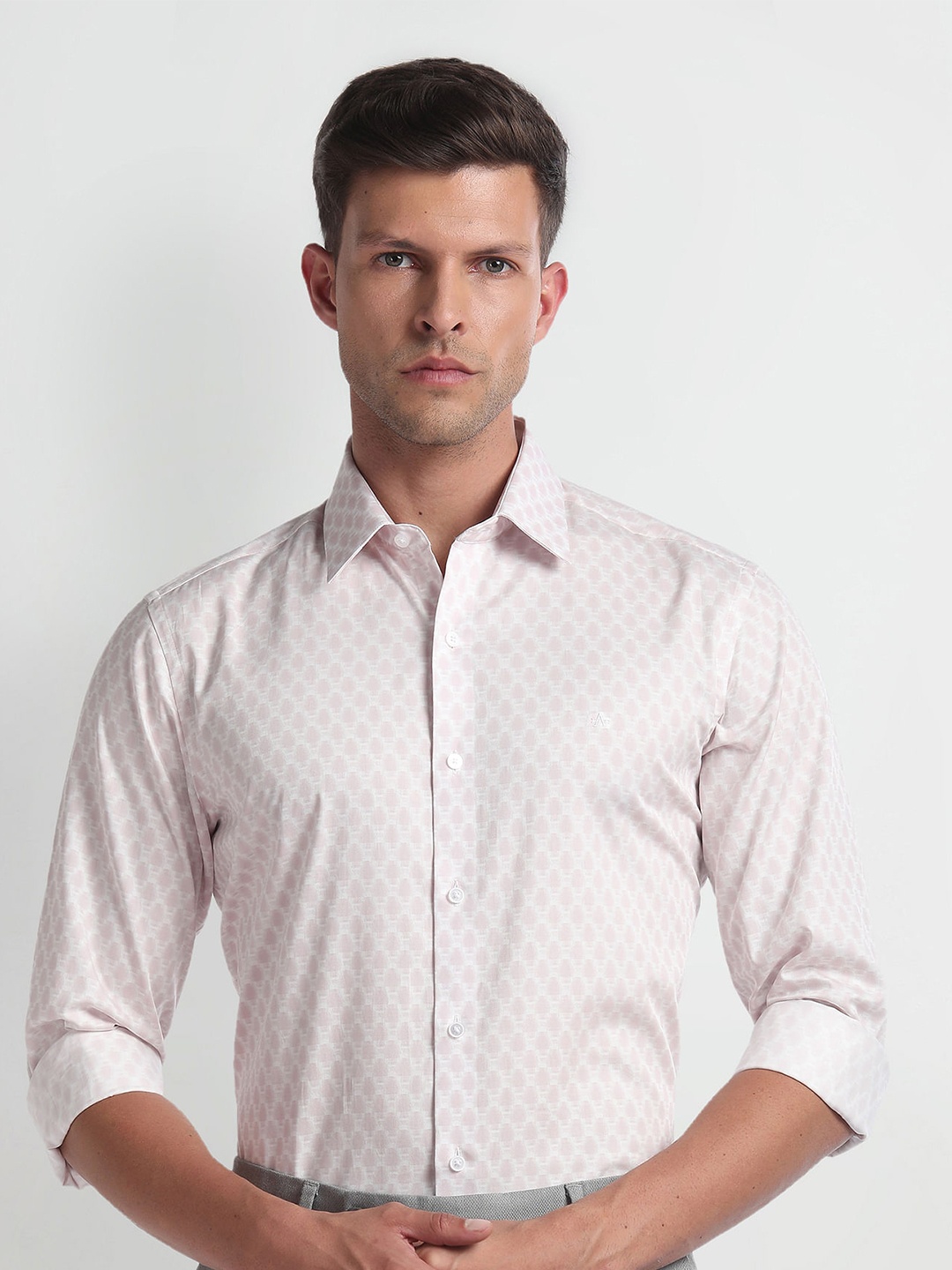 Arrow New York Slim Fit Geometric Printed Twill Spread Collar Cotton Formal Shirt, Pink
Arrow New York Slim Fit Geometric Printed Twill Spread Collar Cotton Formal Shirt, Pink