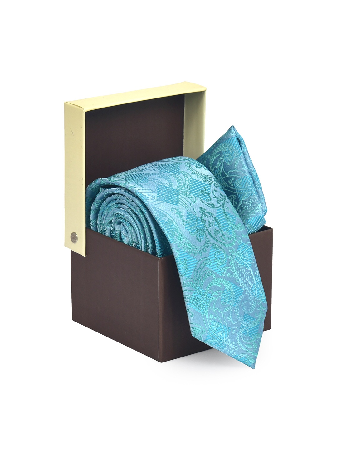 Hashburys Men Paisley Printed Microfiber Premium Tie With Pocket Square, Turquoise blue
Hashburys Men Paisley Printed Microfiber Premium Tie With Pocket Square, Turquoise blue