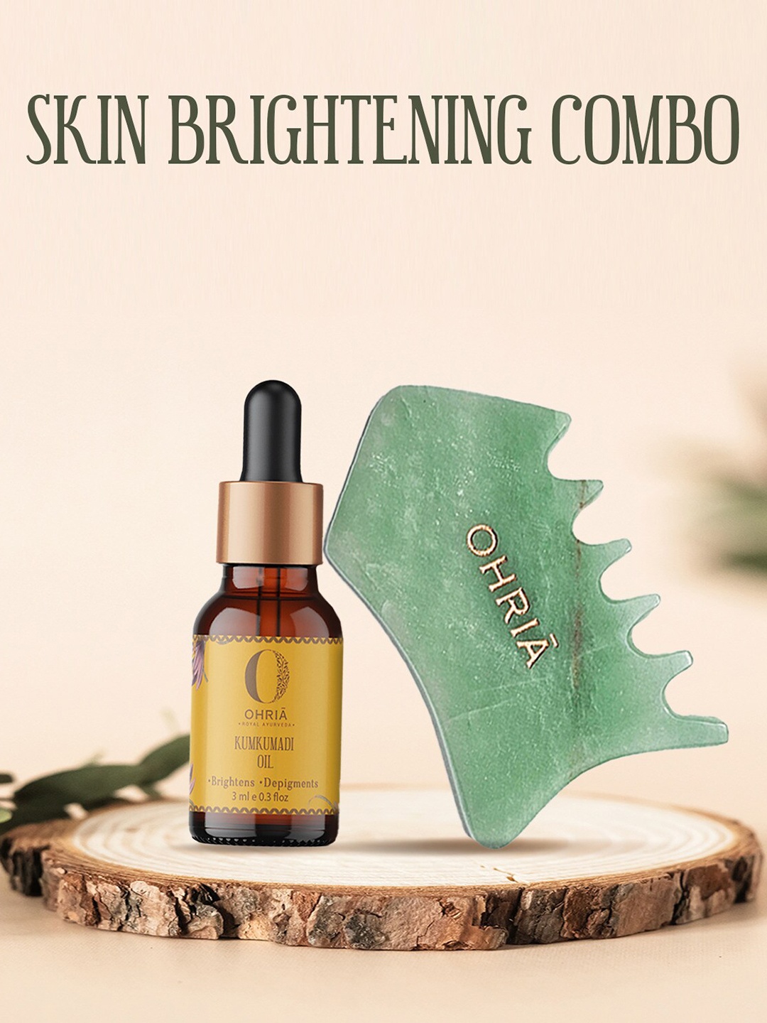 OHRIA AYURVEDA Skin Brightening Combo - Hair Growth Tool & Kumkumadi Oil - 3ml, Multi
OHRIA AYURVEDA Skin Brightening Combo - Hair Growth Tool & Kumkumadi Oil - 3ml, Multi