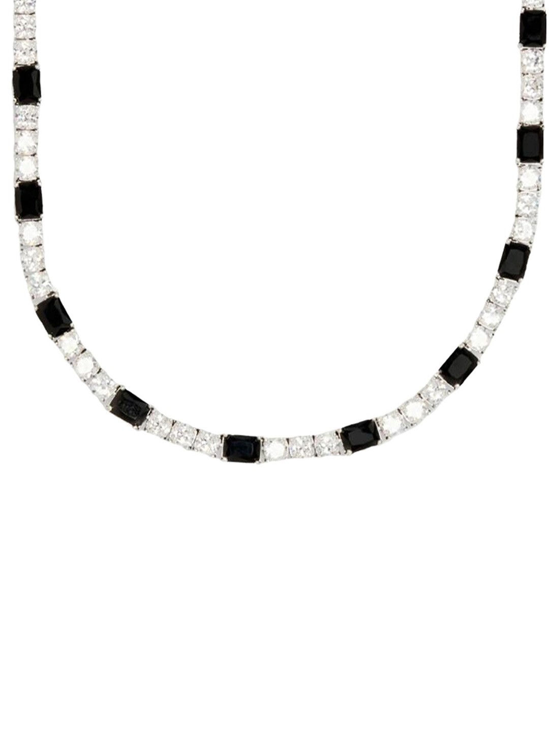 Drip Project Men Brass Rhodium-Plated Cubic Zirconia Stone Studded Minimal Chain, Silver
Drip Project Men Brass Rhodium-Plated Cubic Zirconia Stone Studded Minimal Chain, Silver