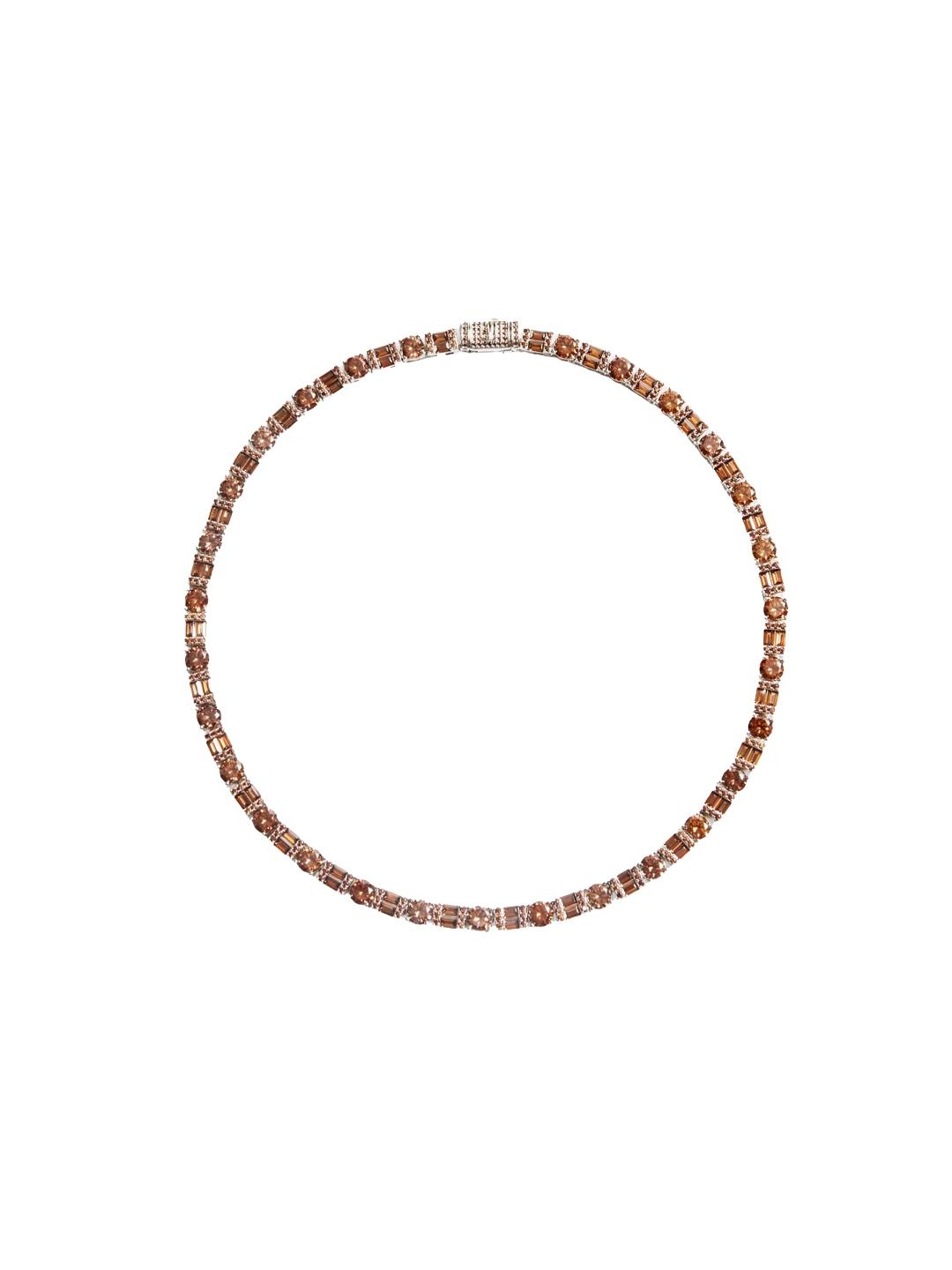 Drip Project Men Rhodium-Plated Cubic Zirconia Stone Studded Minimal Brass Chain, Silver
Drip Project Men Rhodium-Plated Cubic Zirconia Stone Studded Minimal Brass Chain, Silver