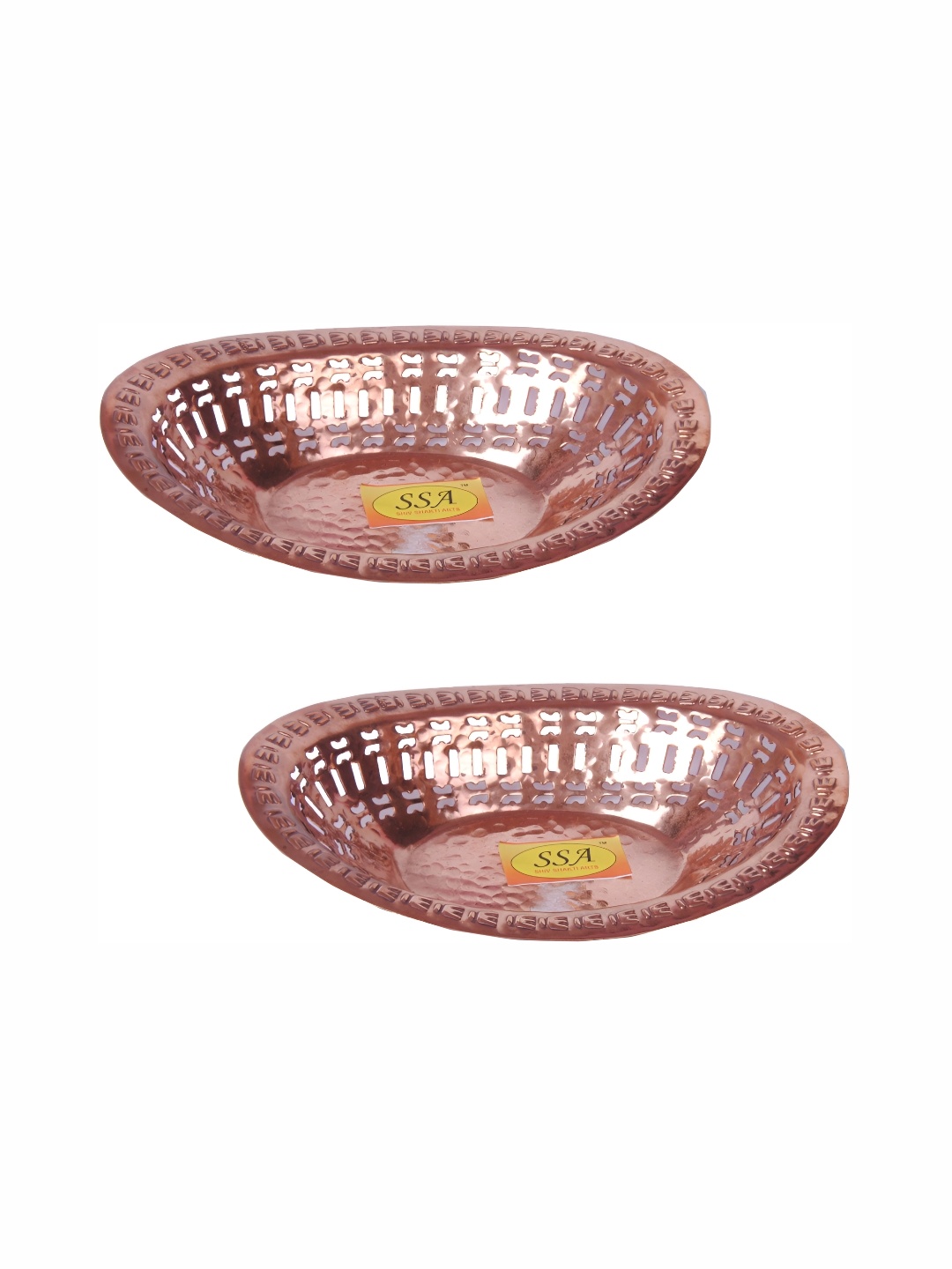 Shivshakti Arts Brown 2 Pieces Textured Copper Oval Shaped Fruit & Vegetable Baskets
Shivshakti Arts Brown 2 Pieces Textured Copper Oval Shaped Fruit & Vegetable Baskets