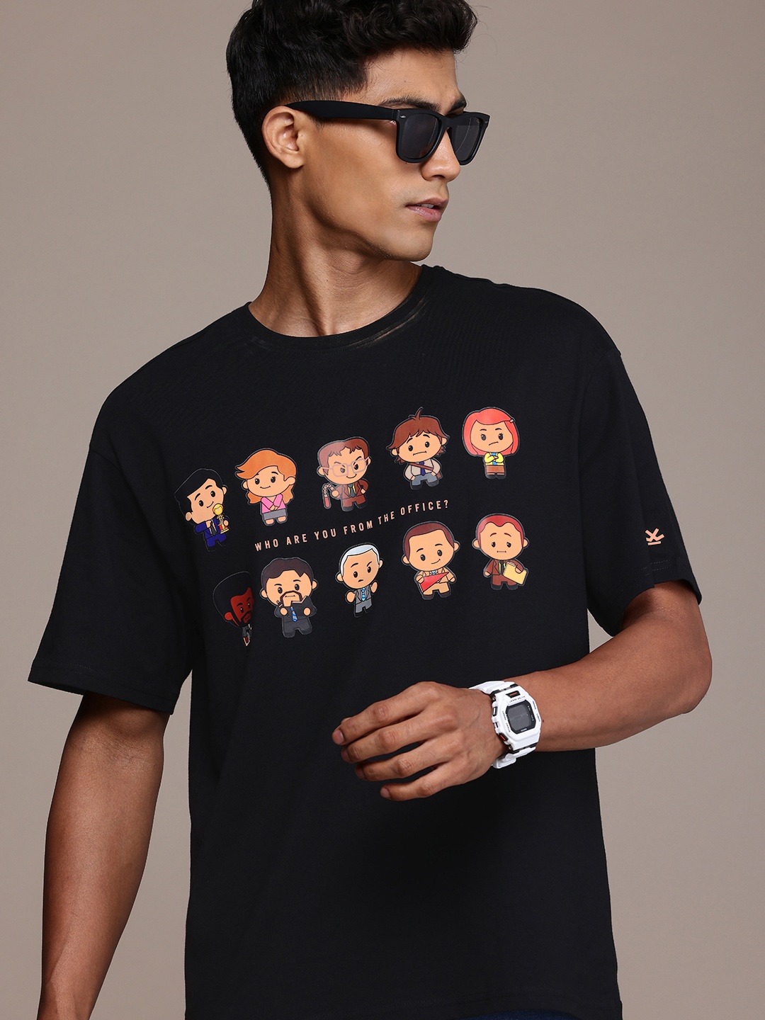 WROGN X The Office Pure Cotton Printed Drop-Shoulder Sleeves Oversized T-shirt, Black
WROGN X The Office Pure Cotton Printed Drop-Shoulder Sleeves Oversized T-shirt, Black
