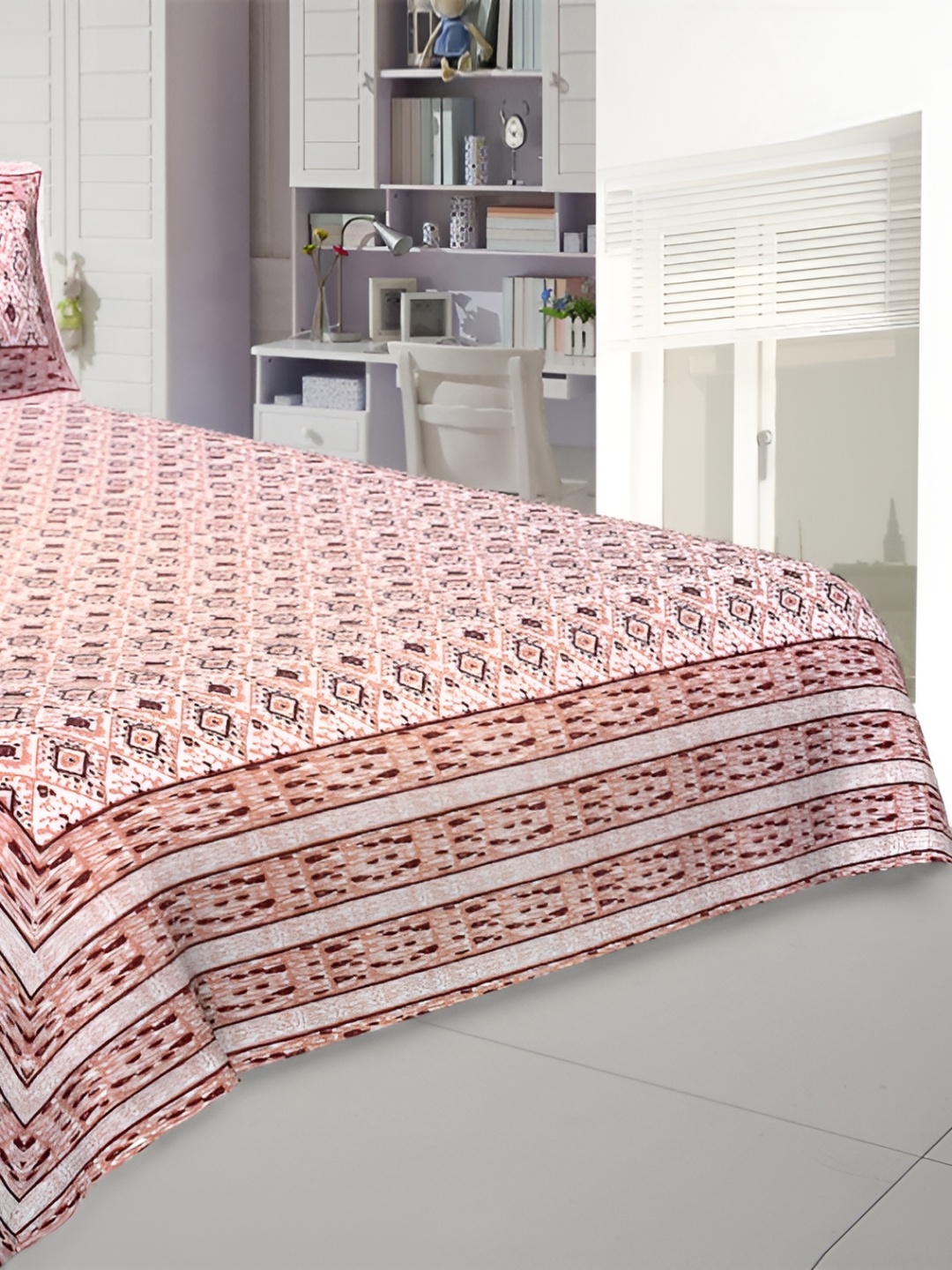 VANI E Maroon & White Ethnic Motifs Printed 250 TC King Bedsheet with 2 Pillow Covers
VANI E Maroon & White Ethnic Motifs Printed 250 TC King Bedsheet with 2 Pillow Covers