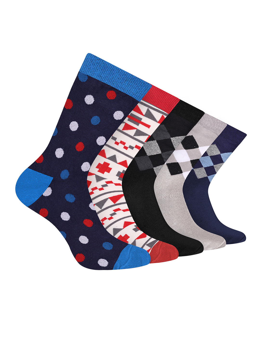 FOOTPRINT Men 5 Pairs Printed Anti Odour Organic Cotton Calf-Length Bamboo Formal Socks, Blue
FOOTPRINT Men 5 Pairs Printed Anti Odour Organic Cotton Calf-Length Bamboo Formal Socks, Blue
