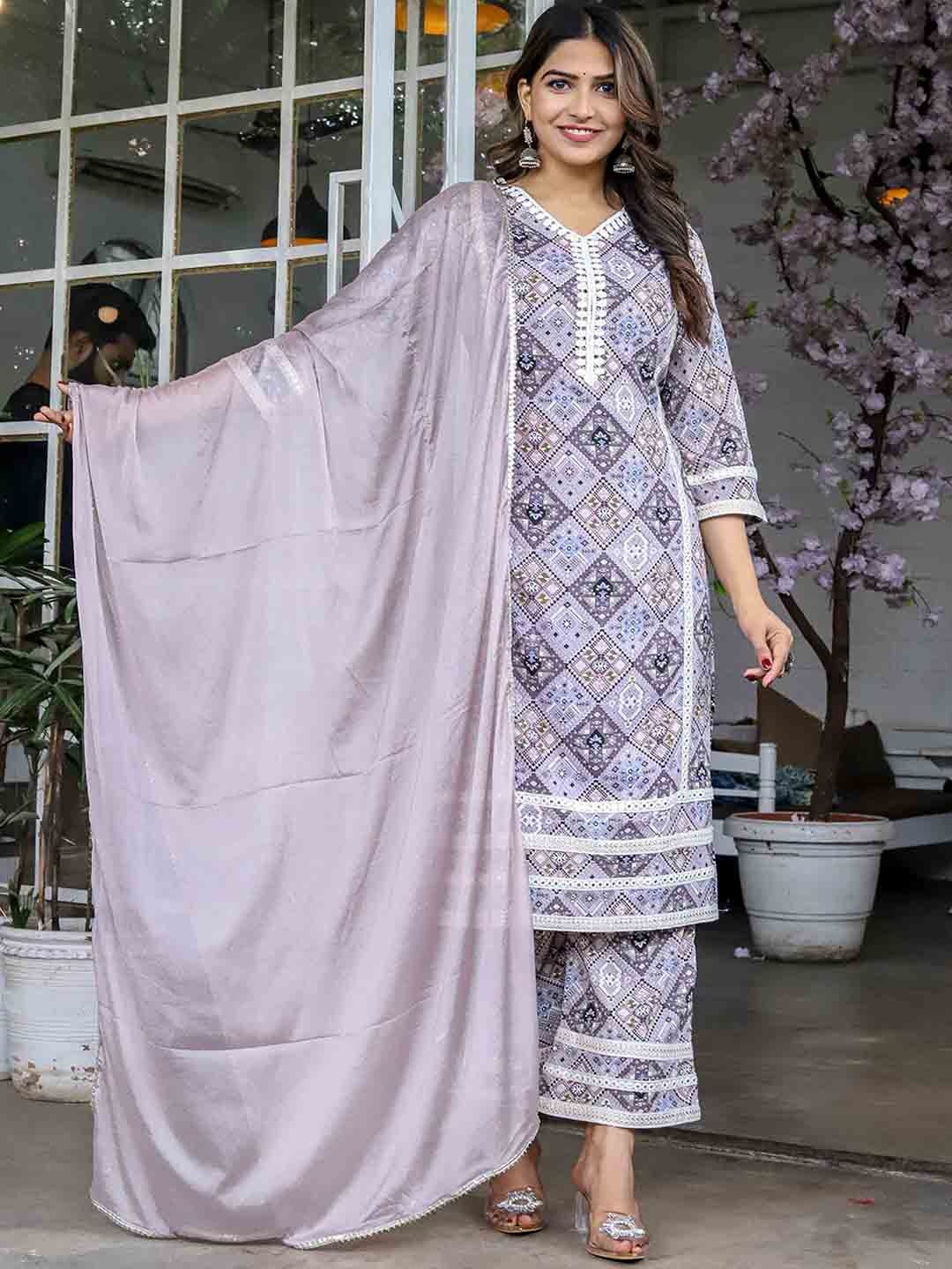 KIDPORIUM Ethnic Motifs Printed Mirror Work Pure Cotton Kurta With Trousers & Dupatta, Grey
KIDPORIUM Ethnic Motifs Printed Mirror Work Pure Cotton Kurta With Trousers & Dupatta, Grey