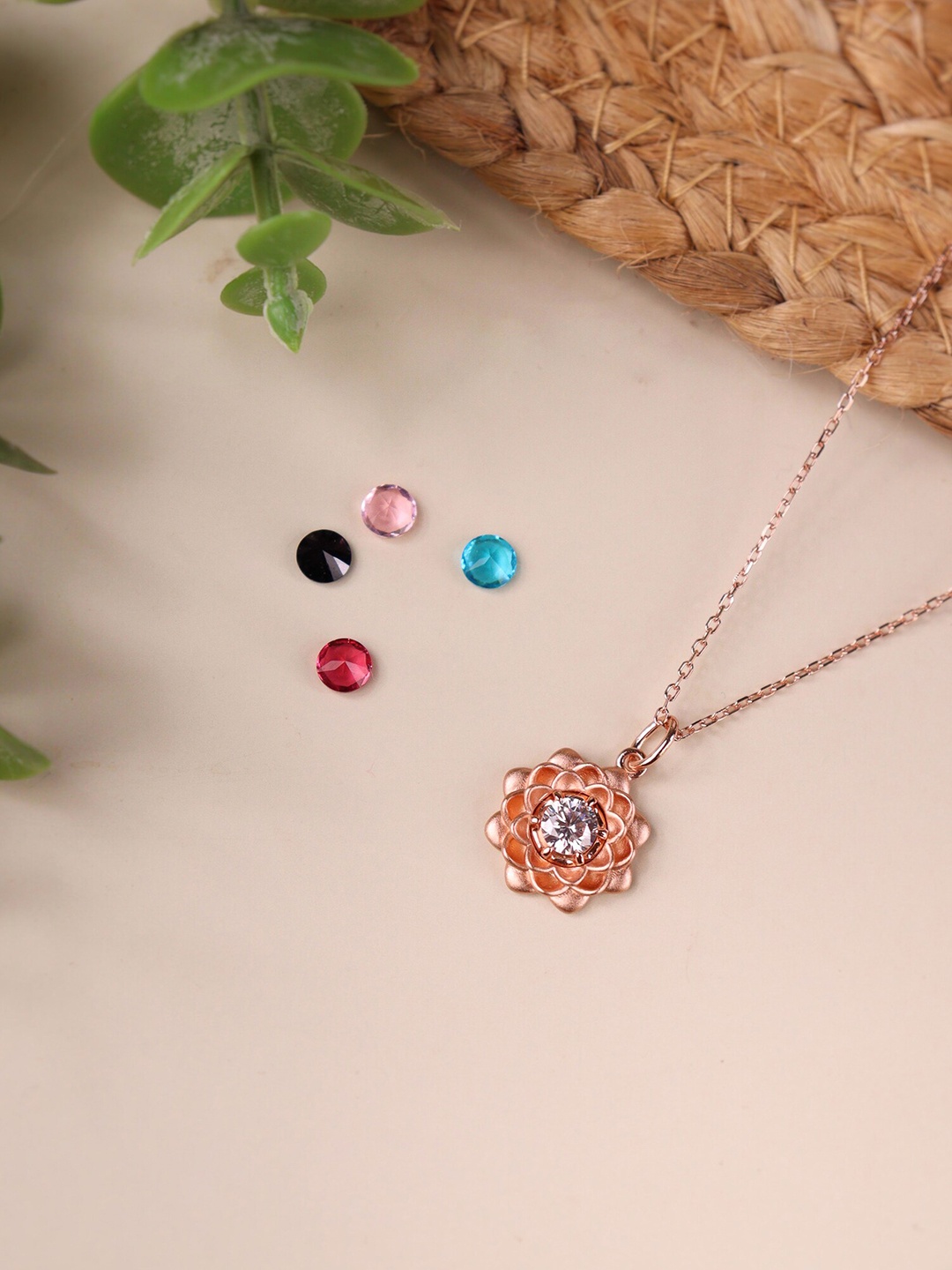 SILBERRY 925 Sterling Silver Rose Gold-Plated Pendants & Chains With Removable Stone
SILBERRY 925 Sterling Silver Rose Gold-Plated Pendants & Chains With Removable Stone