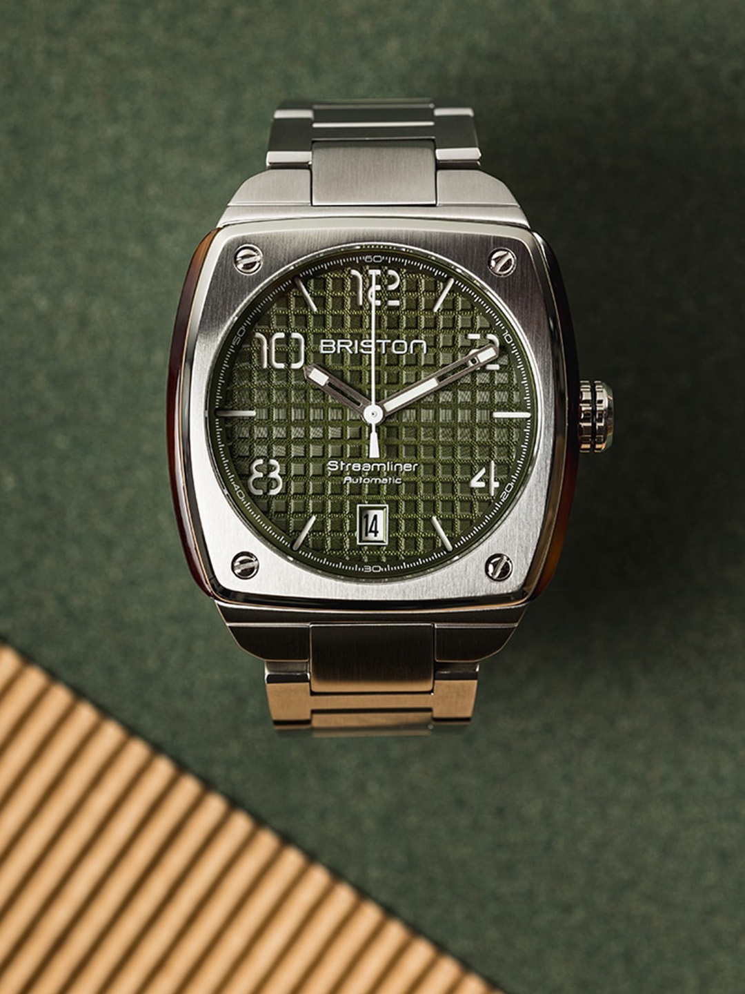 BRISTON Streamliner Urban Auto Men Analogue Multi Function Automatic Watch 23640.S.T.26.SB, Green
BRISTON Streamliner Urban Auto Men Analogue Multi Function Automatic Watch 23640.S.T.26.SB, Green