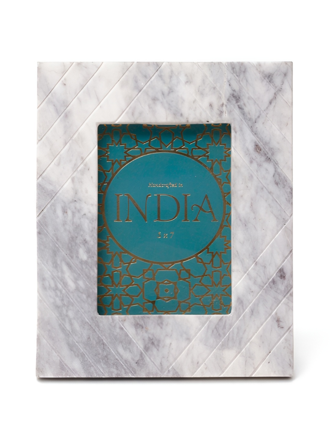 CASA DECOR White & Grey Table Photo Frame