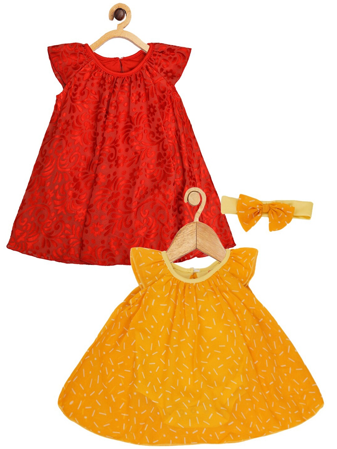 Creative Kids Infants Girls Pack Of 2 Floral Printed Cap Sleeves A-Line Romper Dress, Yellow
Creative Kids Infants Girls Pack Of 2 Floral Printed Cap Sleeves A-Line Romper Dress, Yellow