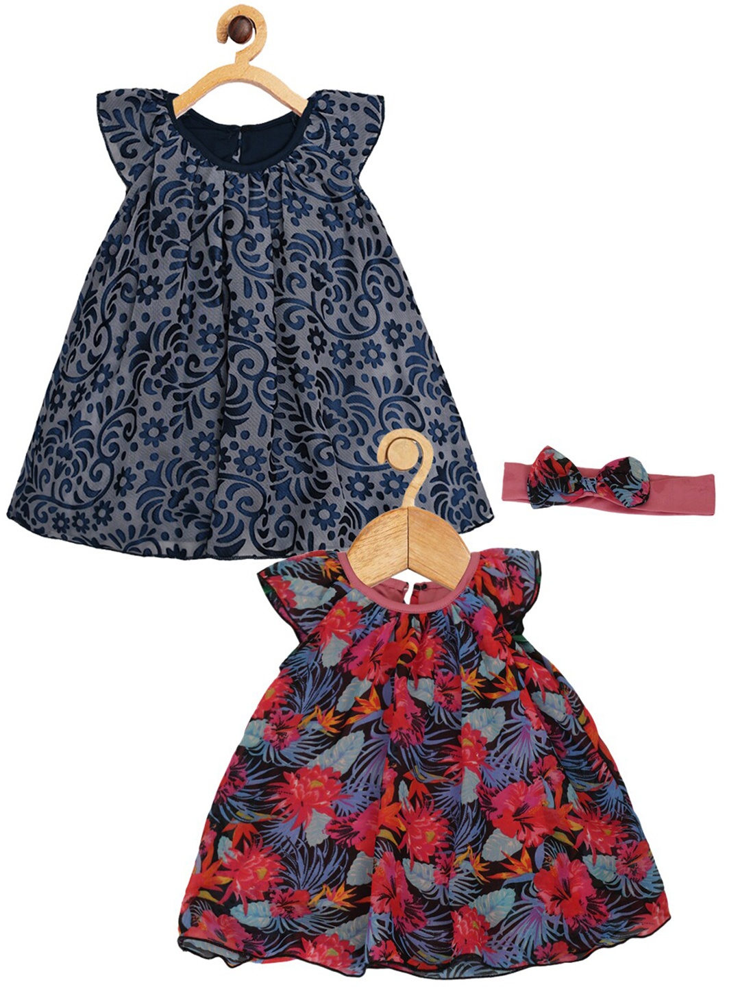 Creative Kids Infants Girls Set of 2 Floral Printed Cap Sleeves Fit & Flare Dress, Navy blue
Creative Kids Infants Girls Set of 2 Floral Printed Cap Sleeves Fit & Flare Dress, Navy blue