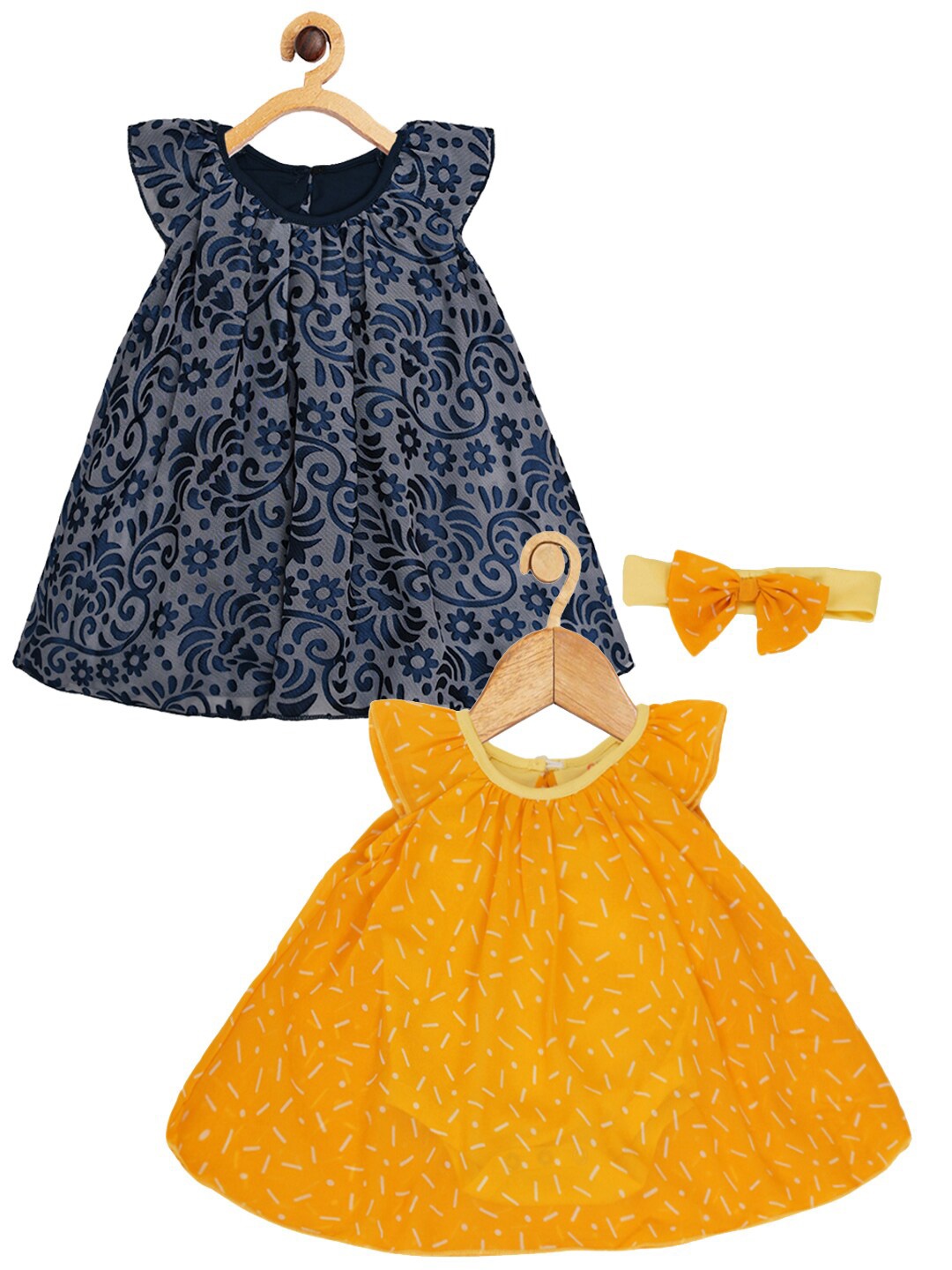 Creative Kids Infants Girls Pack Of 2 Floral Printed Cap Sleeves A-Line Romper Dress, Yellow
Creative Kids Infants Girls Pack Of 2 Floral Printed Cap Sleeves A-Line Romper Dress, Yellow