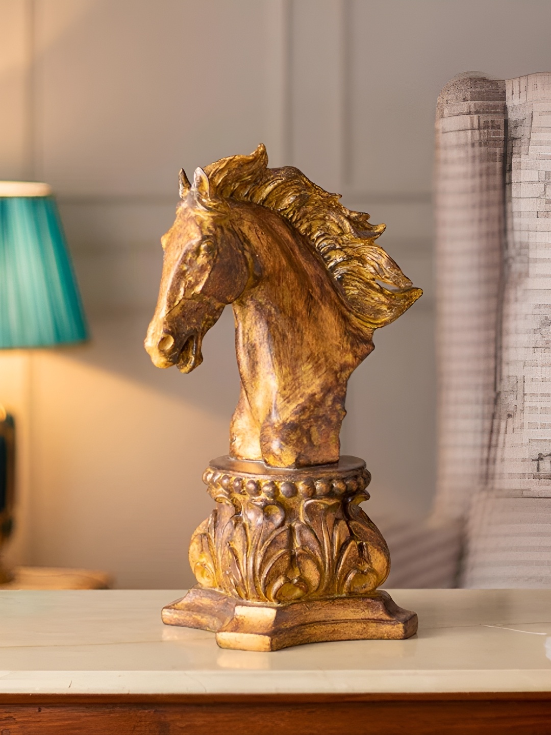 THEDECORKART Yellow Figurine Showpiece