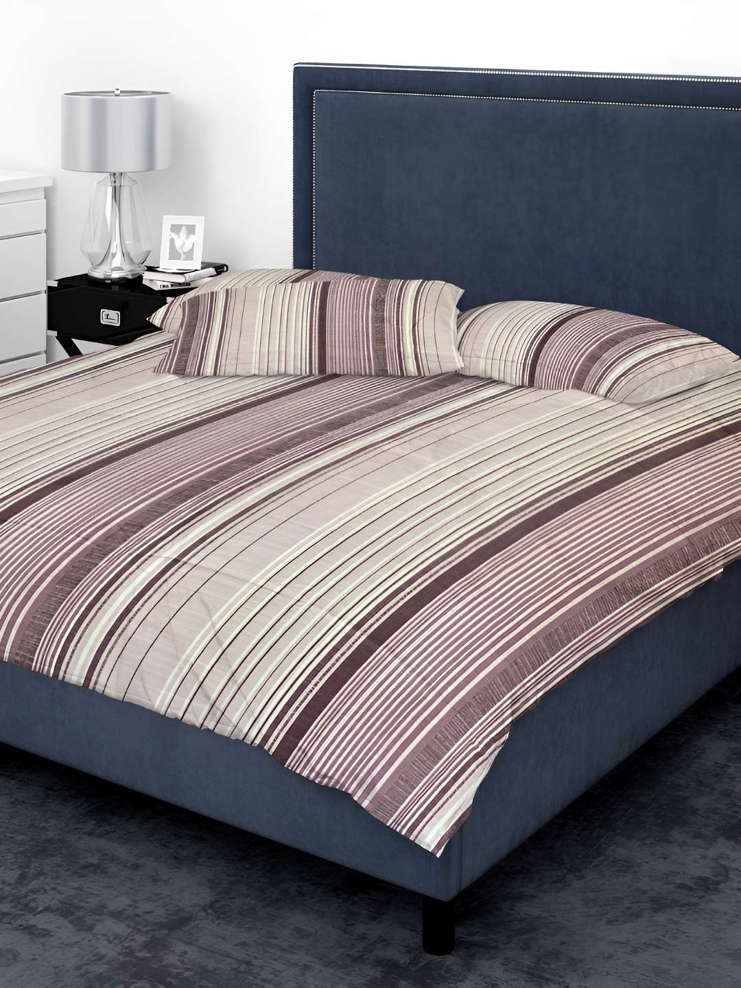 Sleeping Owls- because your sleep matters Violet 144 TC King Bedsheet with 2 Pillow Covers
Sleeping Owls- because your sleep matters Violet 144 TC King Bedsheet with 2 Pillow Covers