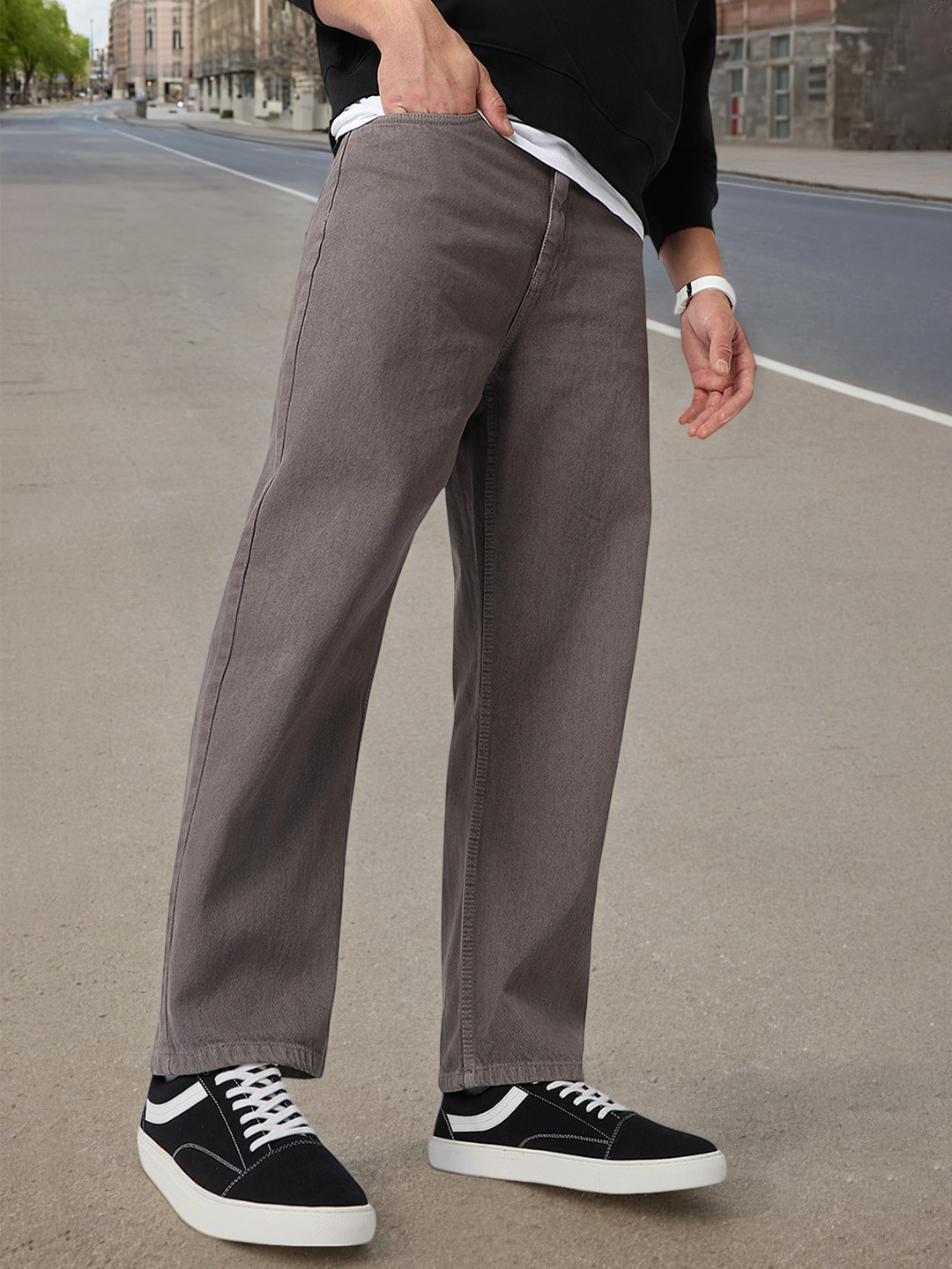 Urbano Fashion Men Loose Fit Washed Non-Stretchable Jeans, Brown
Urbano Fashion Men Loose Fit Washed Non-Stretchable Jeans, Brown