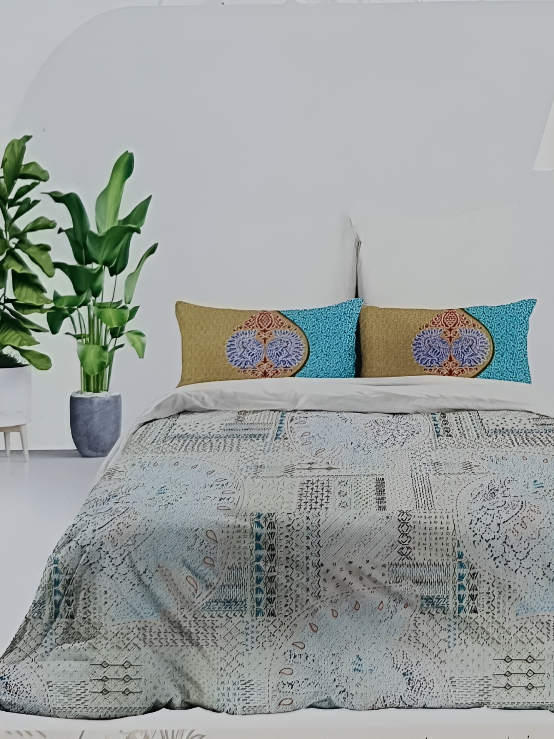 Signature Green & Blue Printed 180 TC Pure Cotton Queen Bedsheet with 2 Pillow Covers
Signature Green & Blue Printed 180 TC Pure Cotton Queen Bedsheet with 2 Pillow Covers