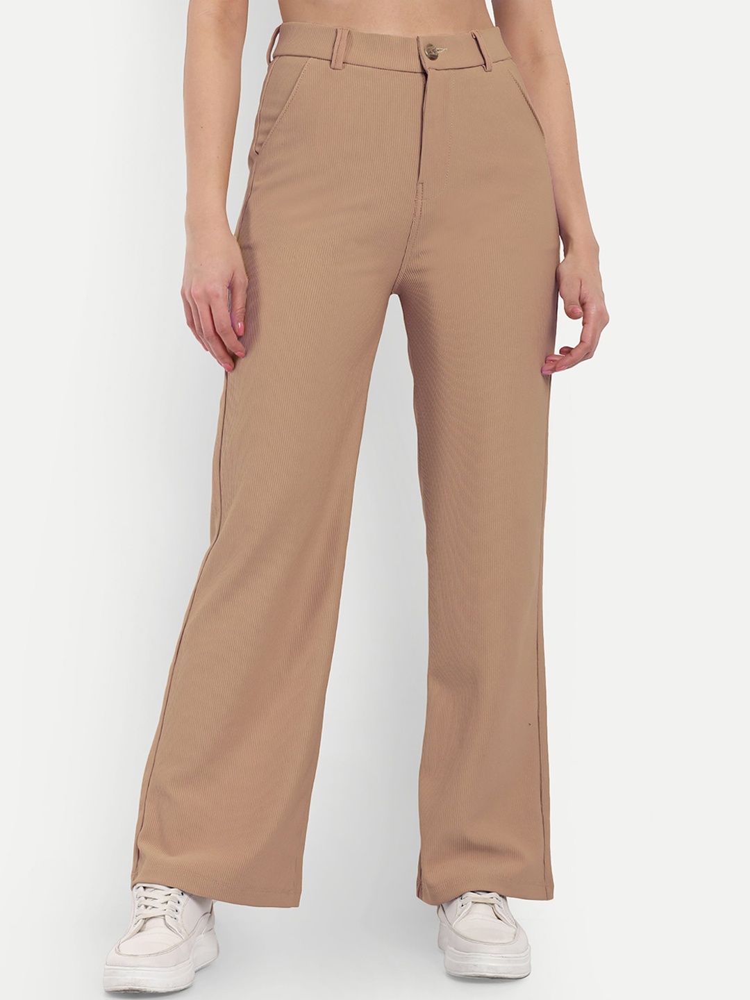 BROADSTAR Women Smart Straight Fit High-Rise Easy Wash Corduroy Parallel Trousers, Beige
BROADSTAR Women Smart Straight Fit High-Rise Easy Wash Corduroy Parallel Trousers, Beige