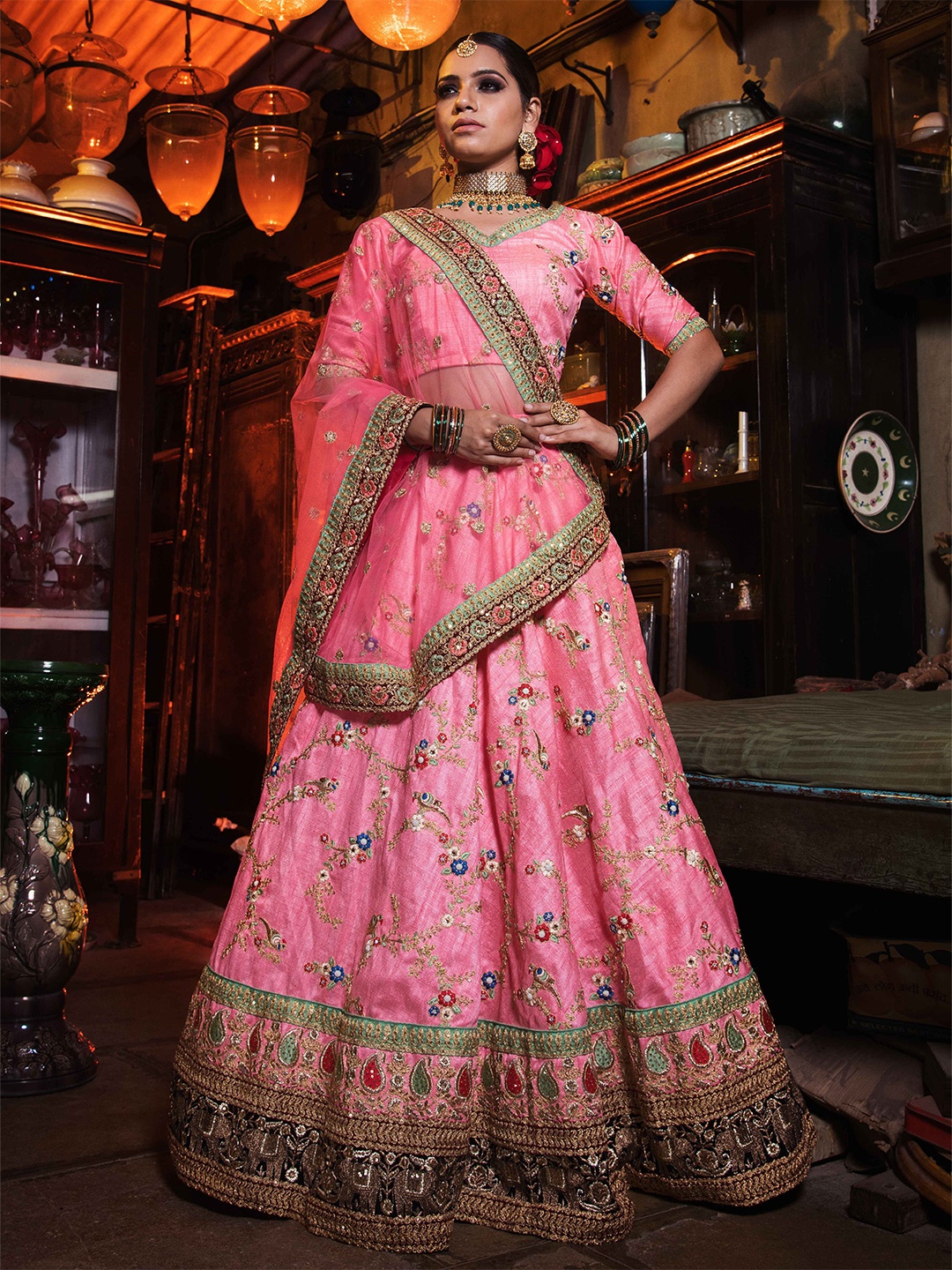 Zeel Clothing Embroidered Sequinned Semi-Stitched Lehenga & Unstitched Blouse With Dupatta, Pink
Zeel Clothing Embroidered Sequinned Semi-Stitched Lehenga & Unstitched Blouse With Dupatta, Pink