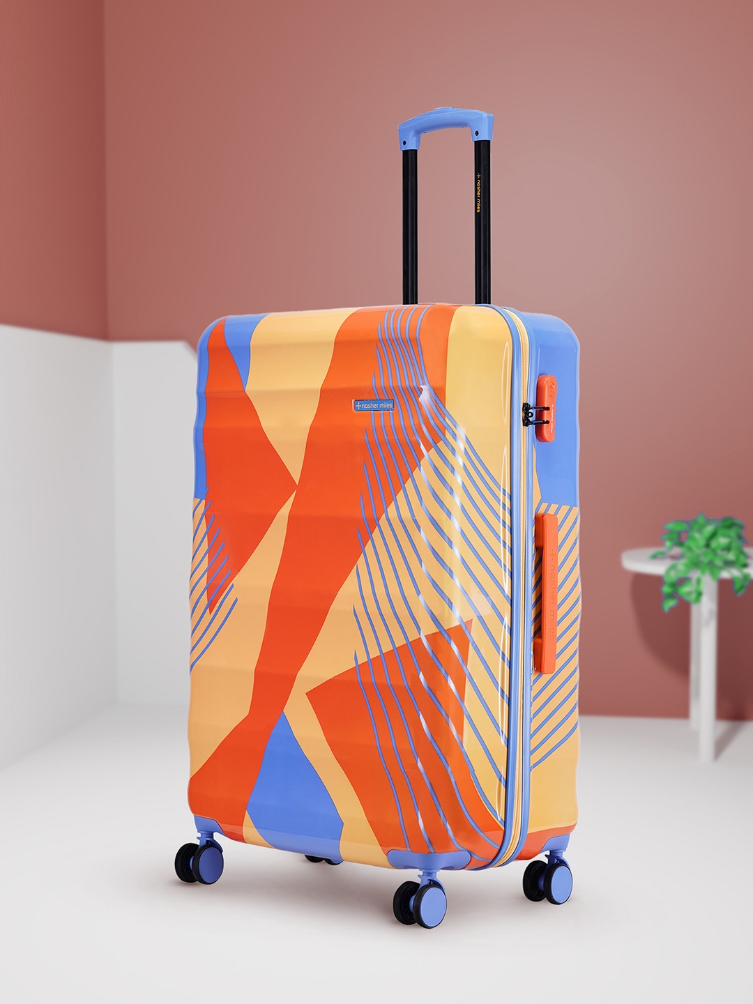 Nasher Miles Chicago Hard-Sided Polycarbonate Large Orange-Blue Trolley Bag - 28Inch 75cm
Nasher Miles Chicago Hard-Sided Polycarbonate Large Orange-Blue Trolley Bag - 28Inch 75cm