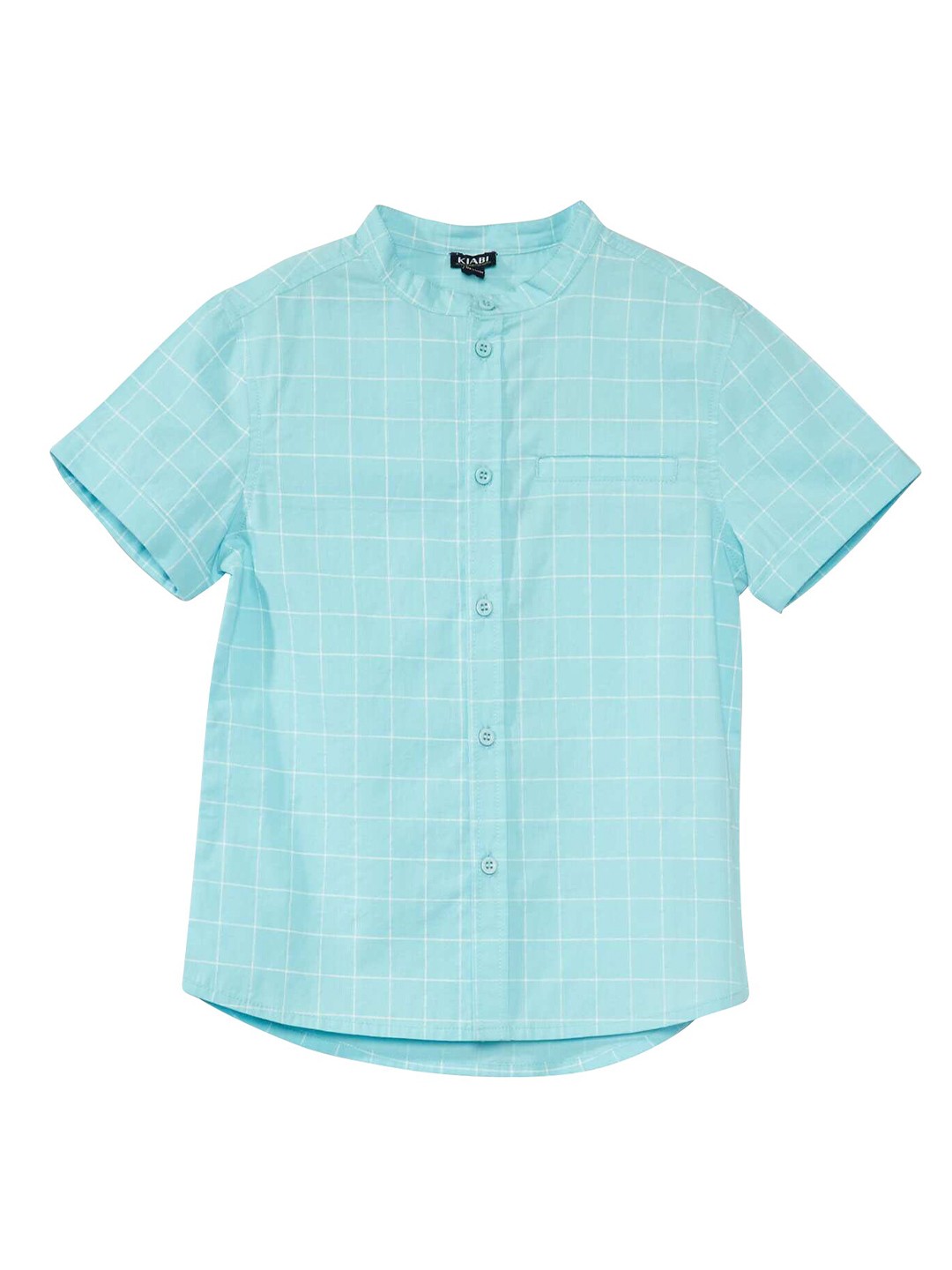 KIABI Boys Mandarin Collar Short Sleeves Regular Fit Cotton Checked Casual Shirt, Blue
KIABI Boys Mandarin Collar Short Sleeves Regular Fit Cotton Checked Casual Shirt, Blue