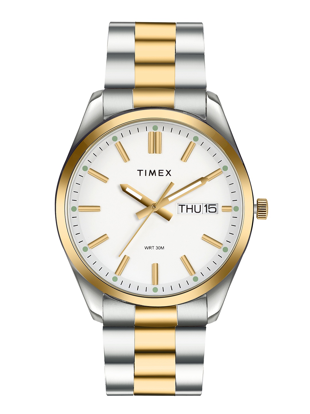 Timex Men Brass Dial & Stainless Steel Bracelet Style Straps Analogue Watch- TWTG10420, White
Timex Men Brass Dial & Stainless Steel Bracelet Style Straps Analogue Watch- TWTG10420, White