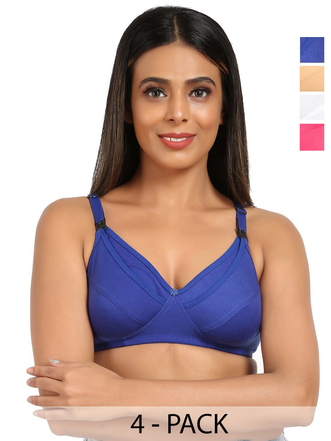 Mine4Nine Pack Of 4 Full Coverage Super Support All Day Comfort Maternity Bras, Beige
Mine4Nine Pack Of 4 Full Coverage Super Support All Day Comfort Maternity Bras, Beige