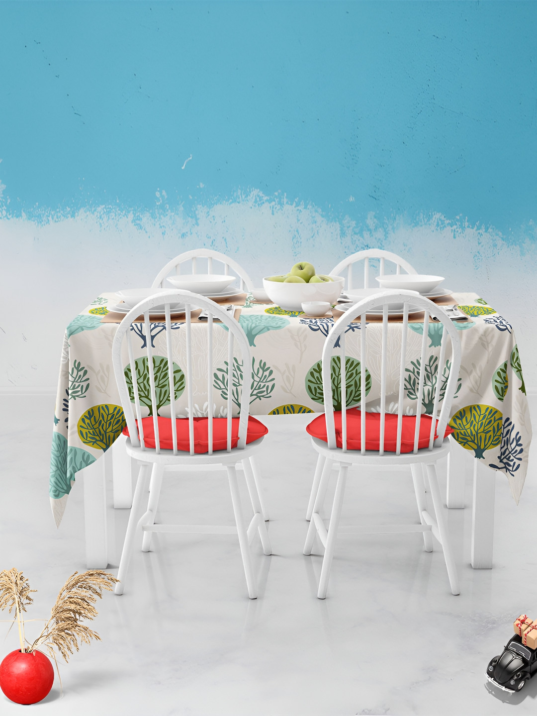 ArtzFolio Multicoloured Anti-Slip 6-Seater Table Cover, Multi 
ArtzFolio Multicoloured Anti-Slip 6-Seater Table Cover, Multi