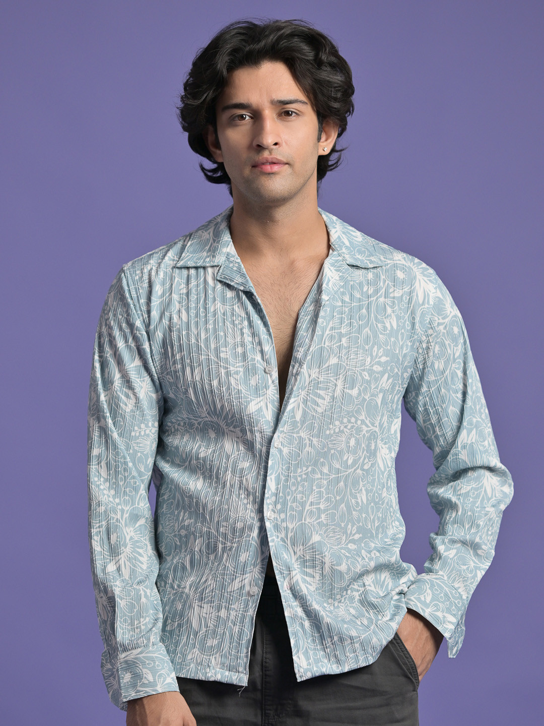 PIRAMYD CLUB Men Classic Opaque Printed Casual Shirt, Blue
PIRAMYD CLUB Men Classic Opaque Printed Casual Shirt, Blue