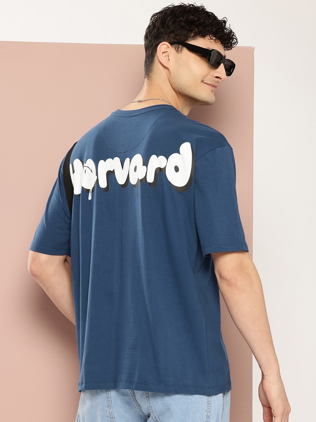 Harvard Brand Logo Printed Drop-Shoulder Sleeves Pure Cotton Relaxed Fit T-shirt, Navy blue
Harvard Brand Logo Printed Drop-Shoulder Sleeves Pure Cotton Relaxed Fit T-shirt, Navy blue