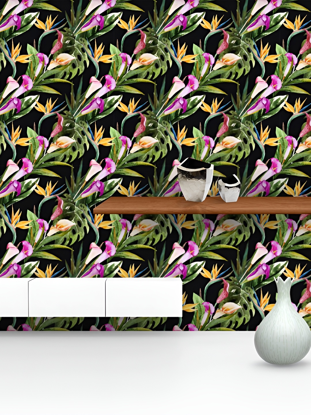 ArtzFolio Black & Green Floral Printed Self-Adhesive Water-Resistant Wallpaper
ArtzFolio Black & Green Floral Printed Self-Adhesive Water-Resistant Wallpaper
