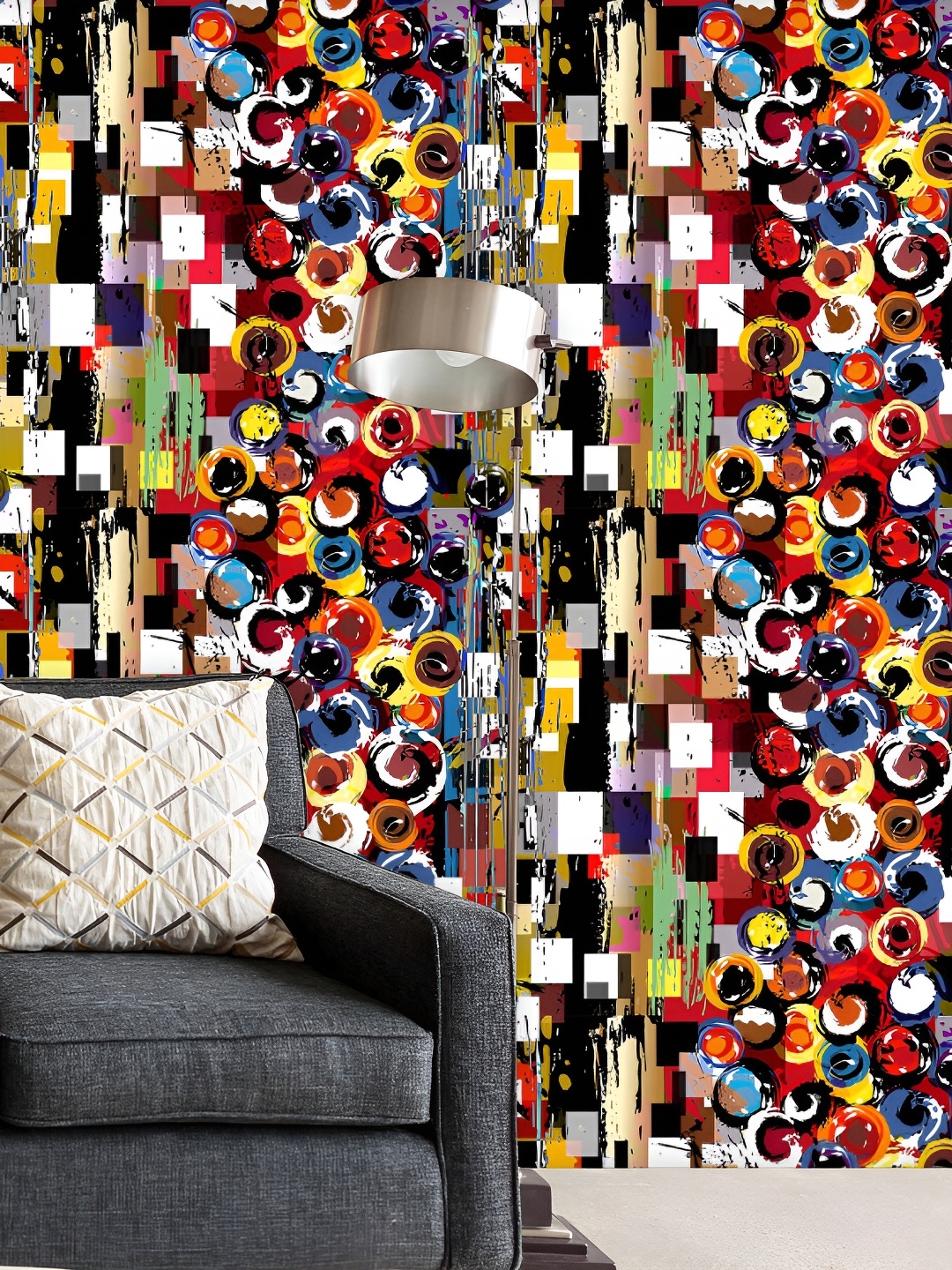 ArtzFolio Black & Blue Circle & Square Printed Water Proof Peel & Stick Wallpaper
ArtzFolio Black & Blue Circle & Square Printed Water Proof Peel & Stick Wallpaper
